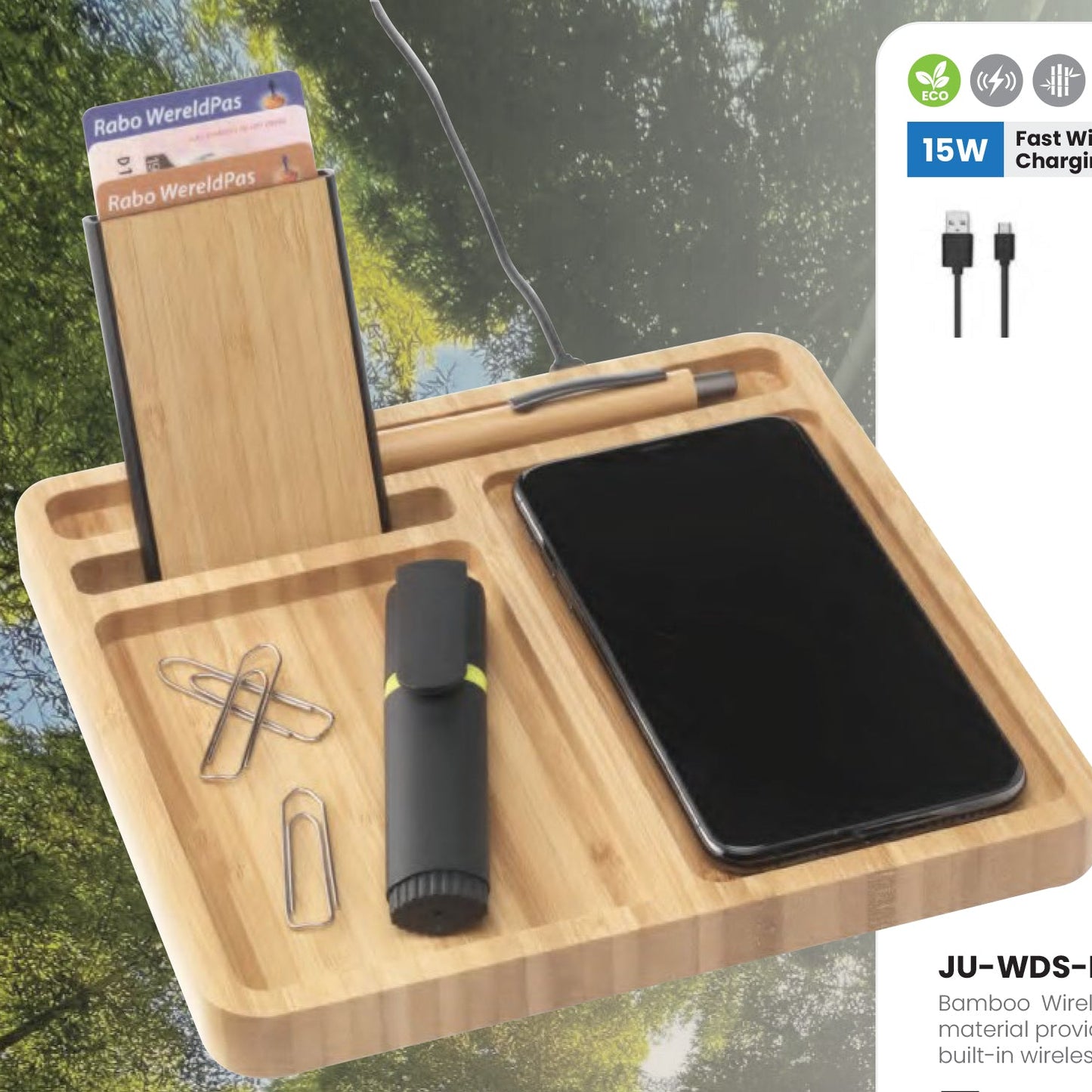 Pen Holder with Wireless Charger