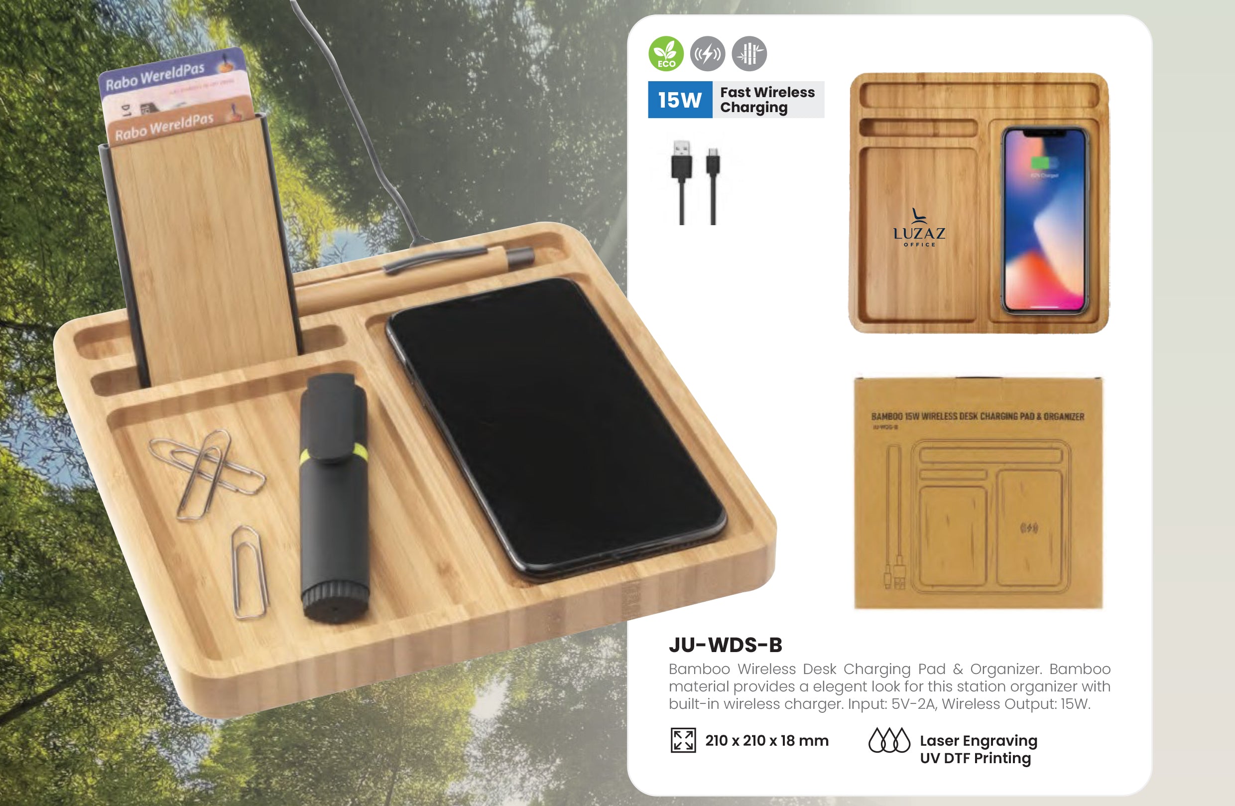Pen Holder with Wireless Charger