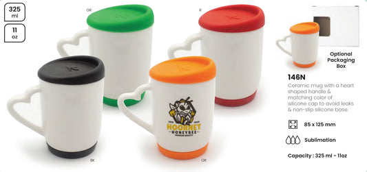 Ceramic Mug with a Heart-shaped