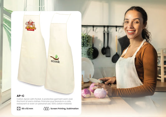 Cotton Apron with Pocket