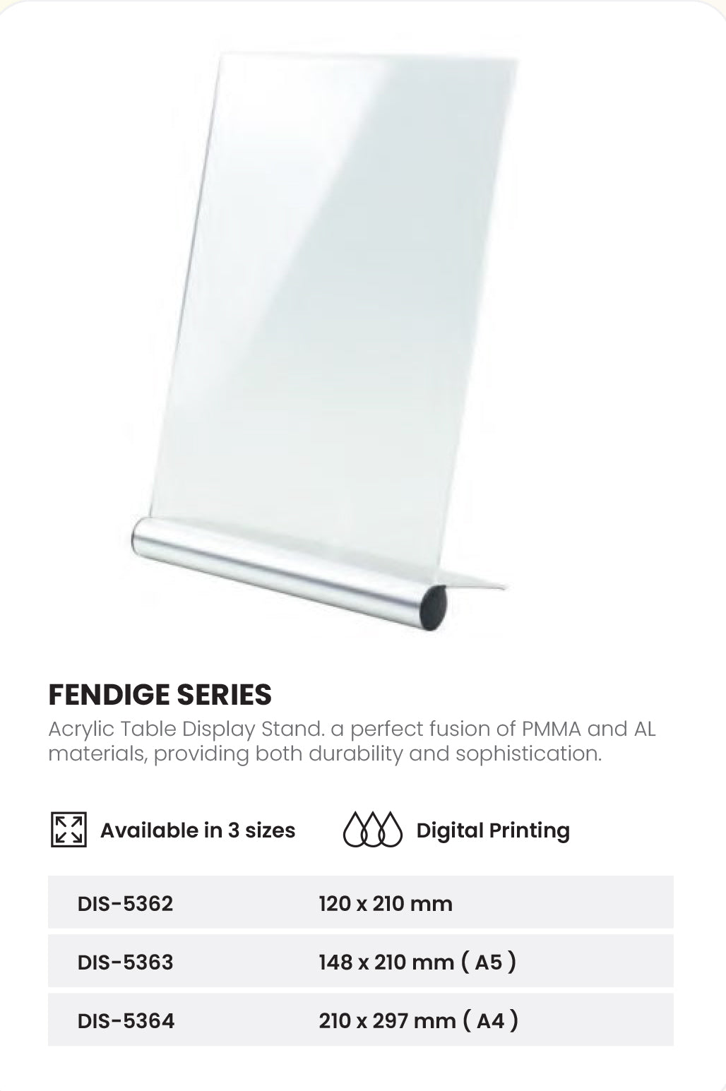 Acrylic Table Display Stand