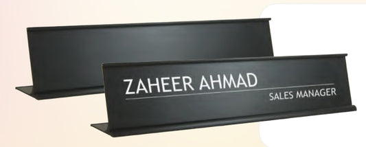 Black Desk Sign Holder