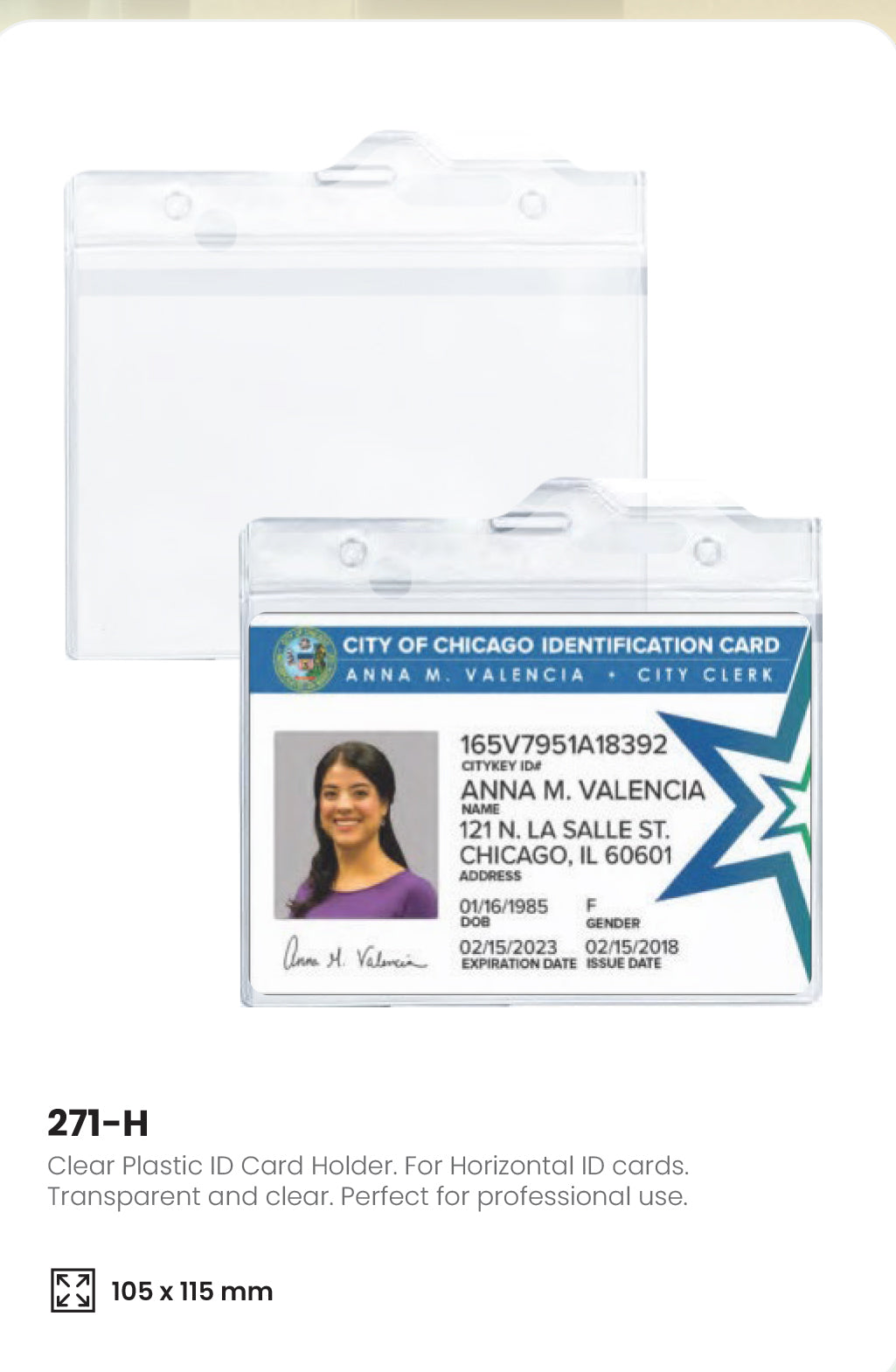 Plastic ID Card Holder