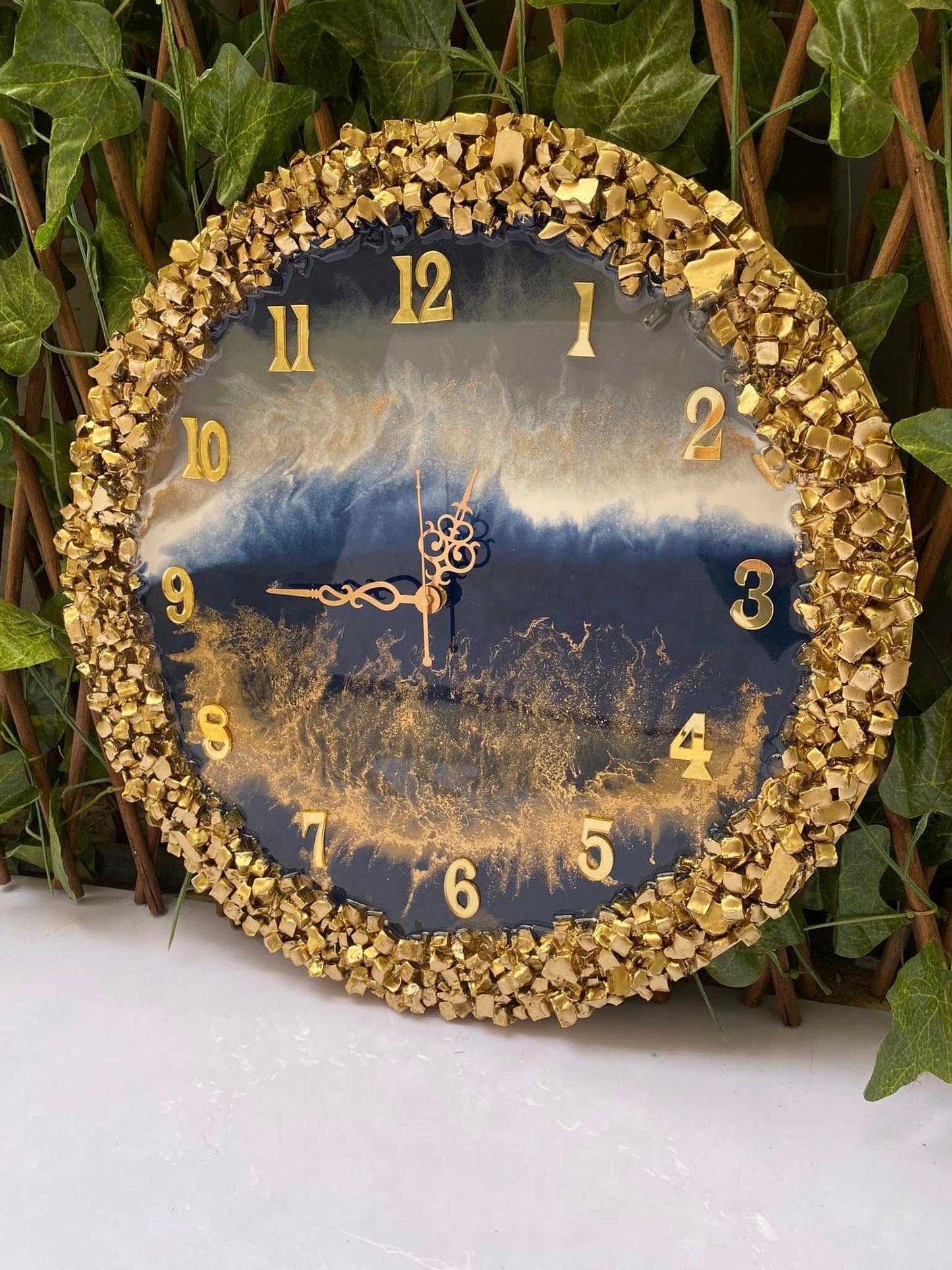 Luxury Resin Art Wall Clock