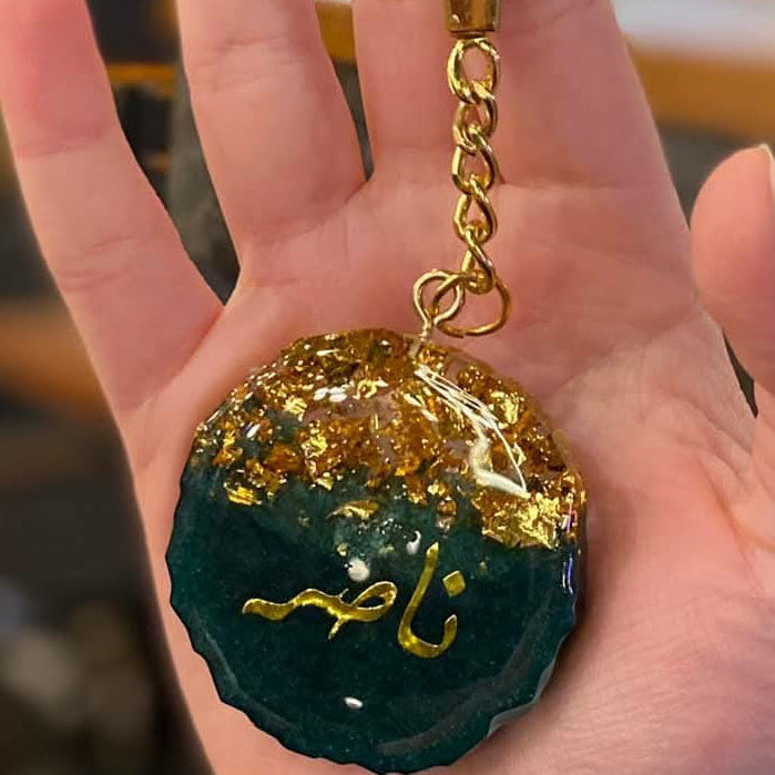 Luxury Resin Name Keyring