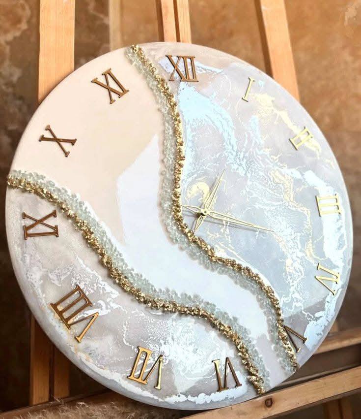 Luxury Resin Art Wall Clock