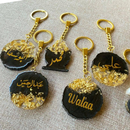 Luxury Resin Name Keyring