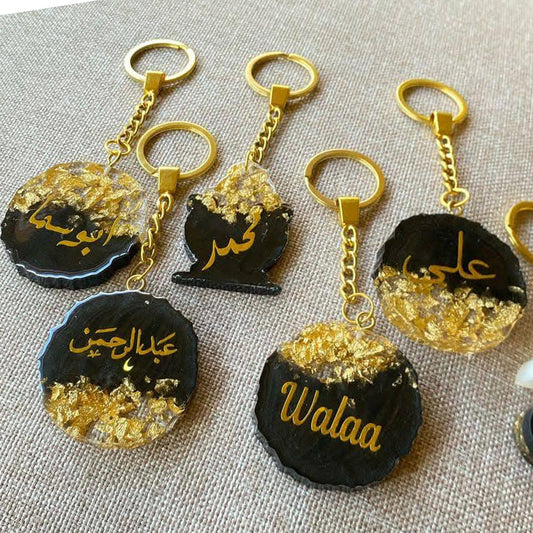 Luxury Resin Name Keyring