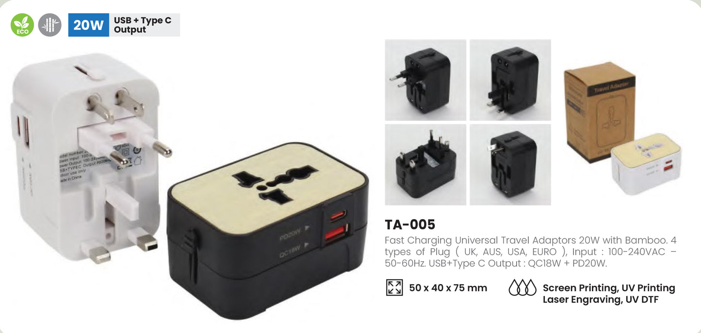 Promotional Travel Adaptor