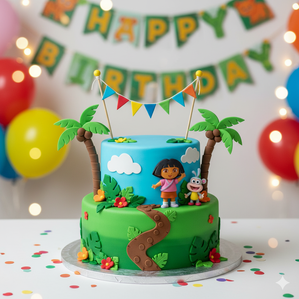 Dora the Explorer Adventure Birthday Cake