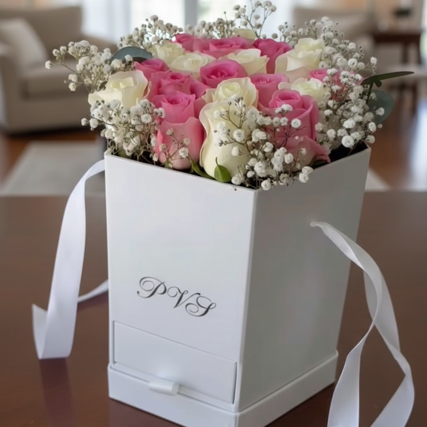 Elegant Rose & Drawer Gift Box