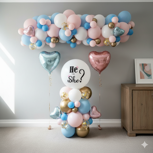 Gender Reveal Balloon Decor