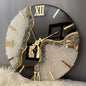 Luxury Black Resin Art Wall Clock